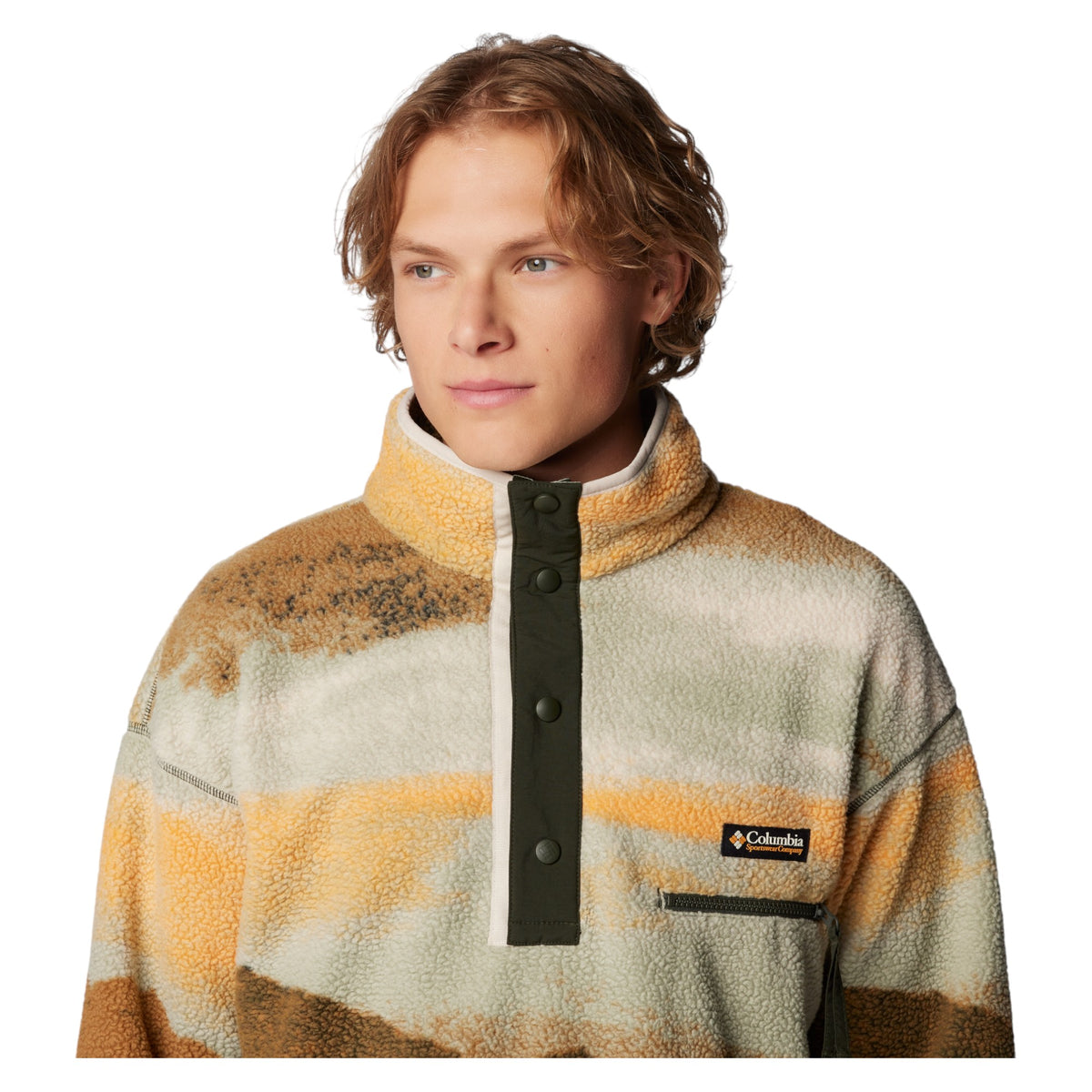 Helvetia II Printed Half Snap Printed Men Fleece