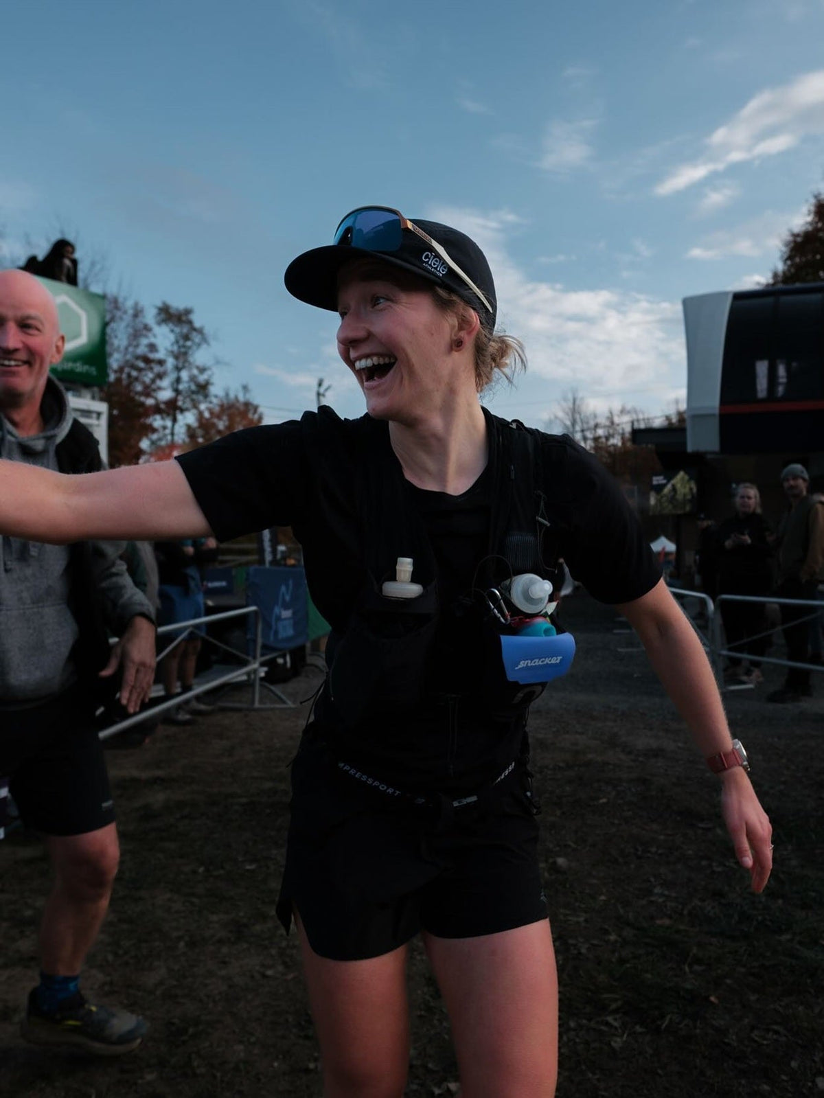 Fanny Girardin, ambassadrice Oberson, en course de trail lors d'une compétition