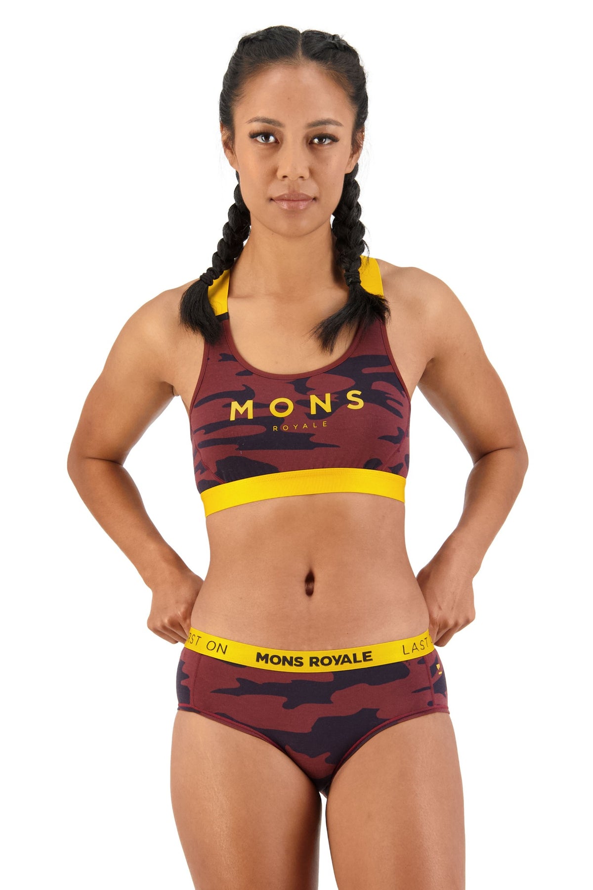 Mons Royale - Women's Stella X-Back Bra - Sports bra - Black | XS