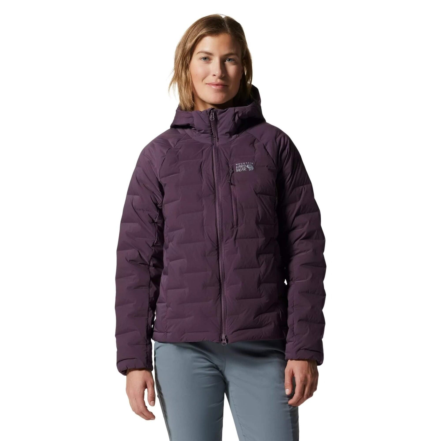 Stretchdown Hooded Jacket Women Mid Layer