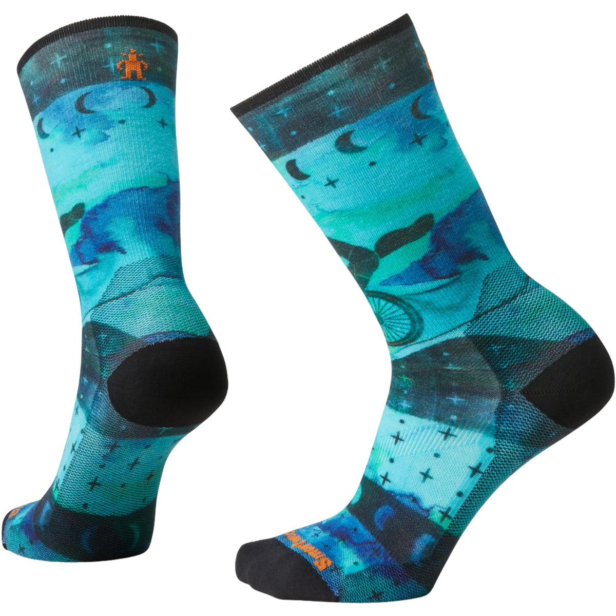 Celestial Print Crew Adult Cycling Socks