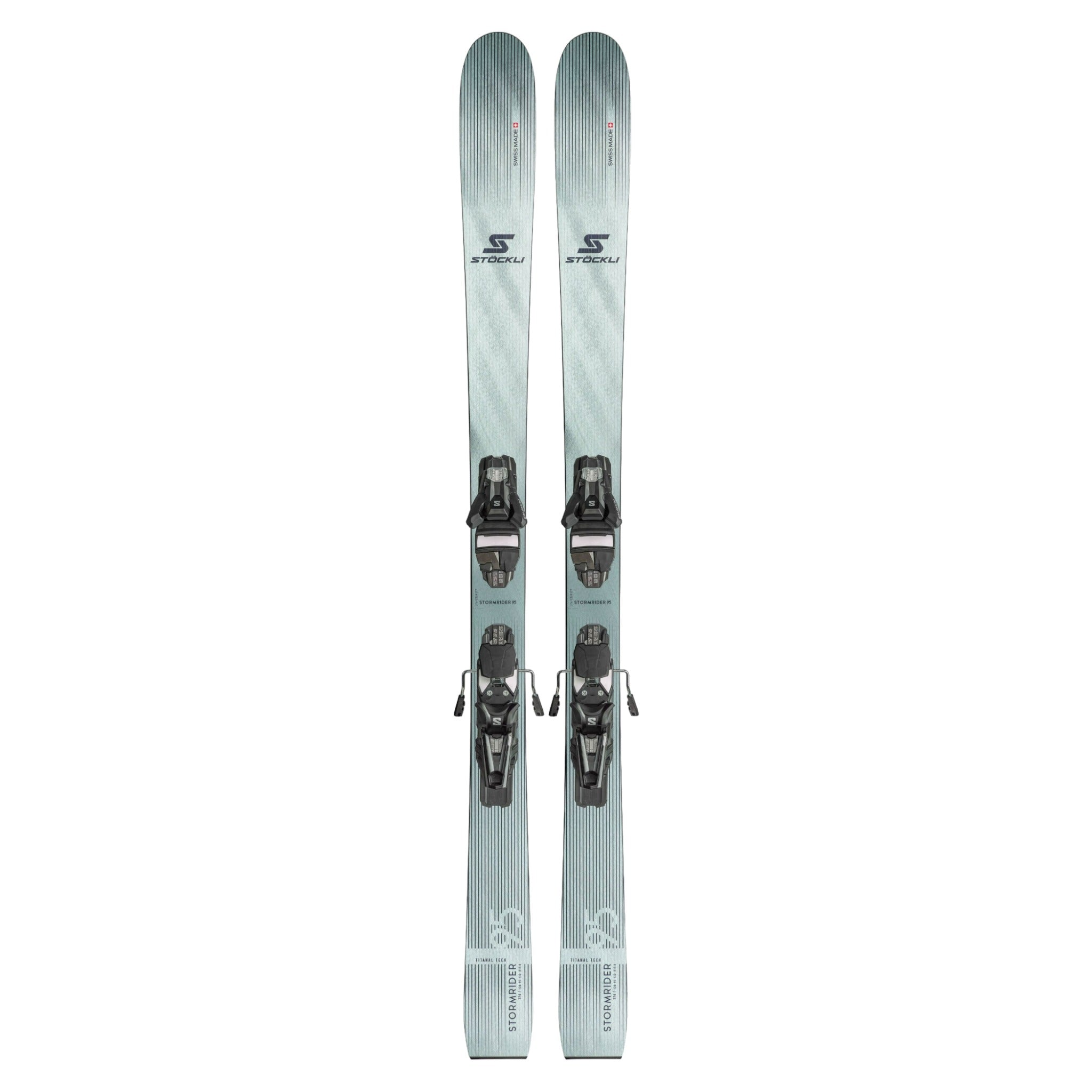 Stockli Stormrider 95 + Strive 13 D Adult Alpine Skis – Oberson