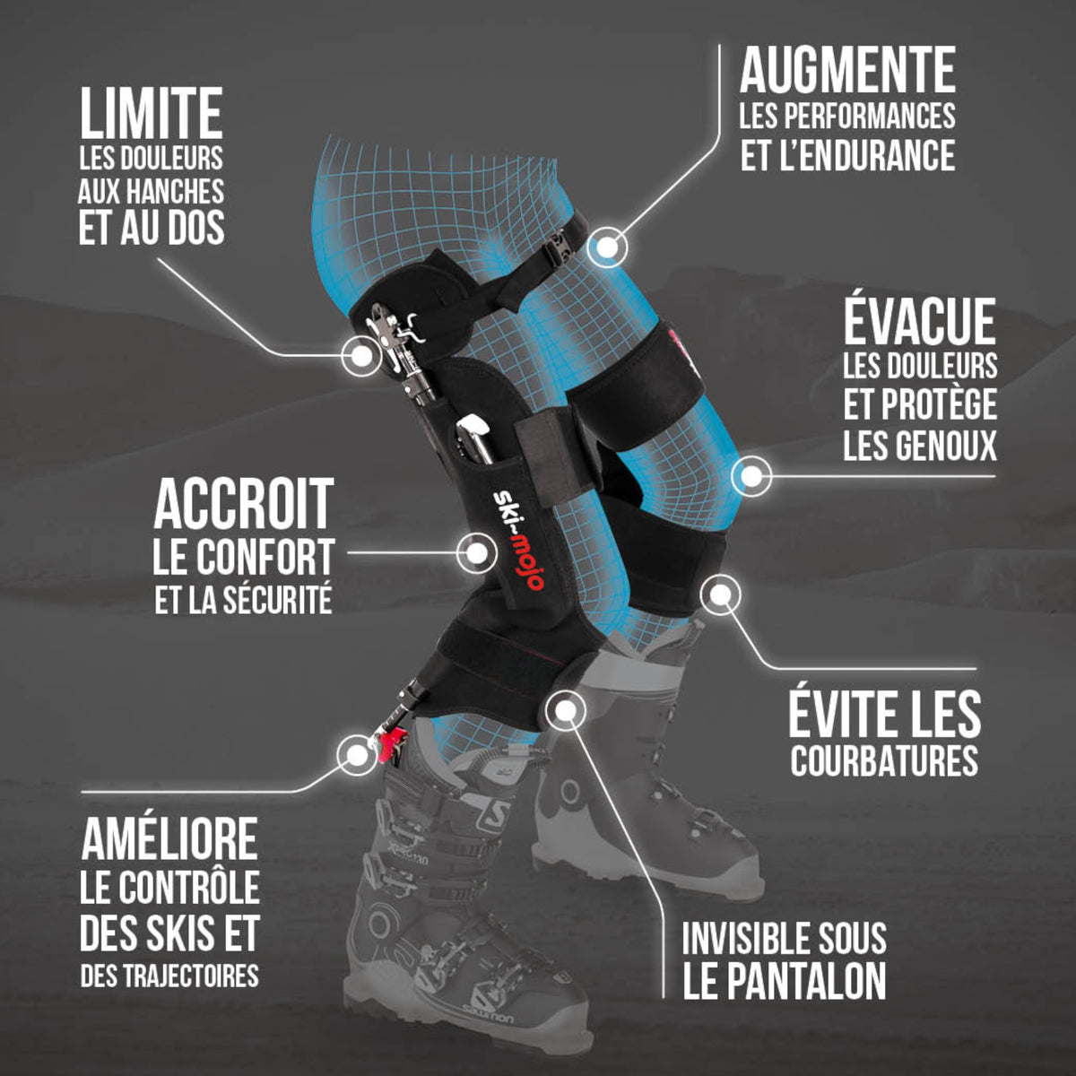 Ski Ties Harnais Ultimate Ski Noir Enfant – Oberson