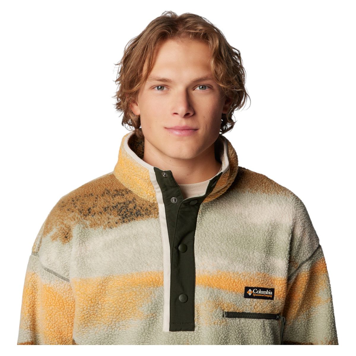 Helvetia II Printed Half Snap Printed Men Fleece