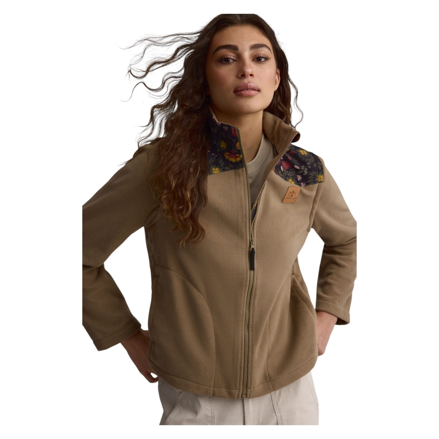 Manteau de Ville Convertible en Laine Polaire Femme