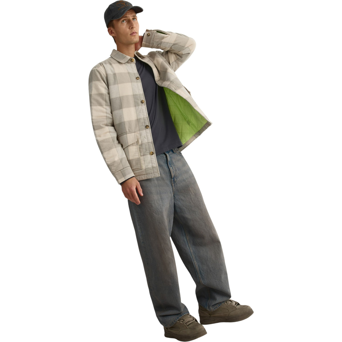 Plaid Men Insulated Jacket