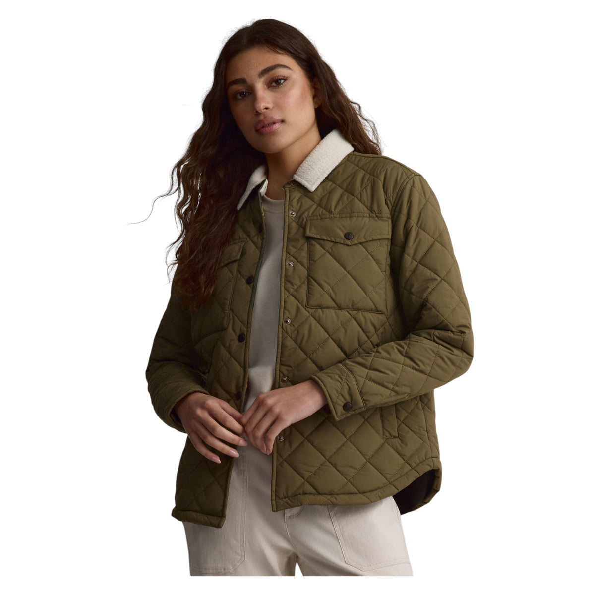 Surchemise avec Col en Sherpa Femme