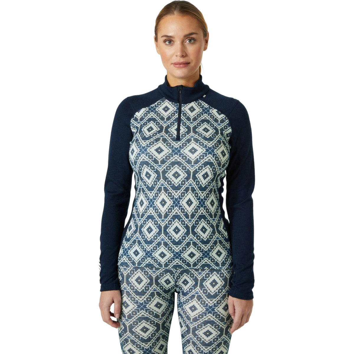 Haut de Sous-Vêtement Lifa Merino Midweight Print 1/2 zip Femme