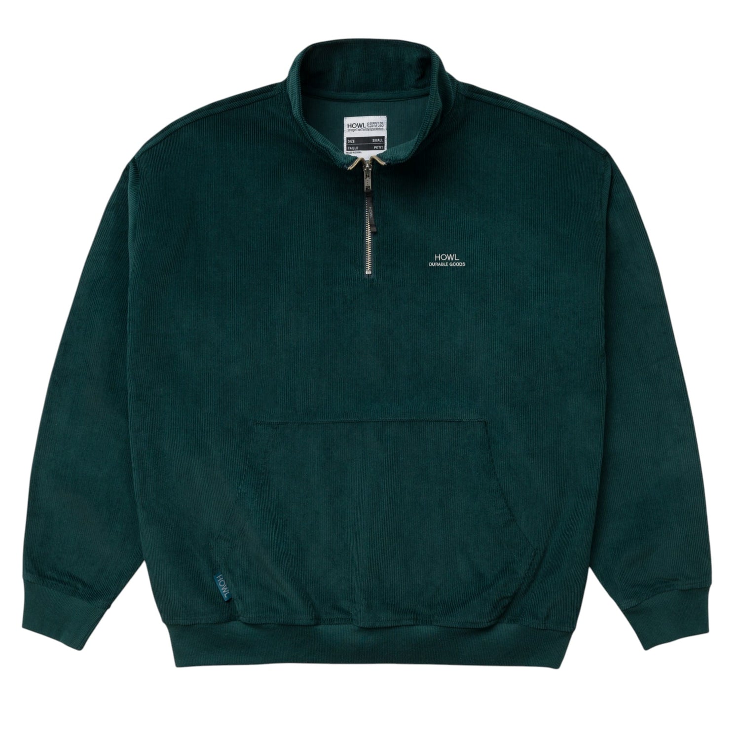 Chandail manches longues Corduroy Demi Zip Homme