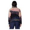 Helvetia II Printed Cropped Half Snap Fleece Women Pullover