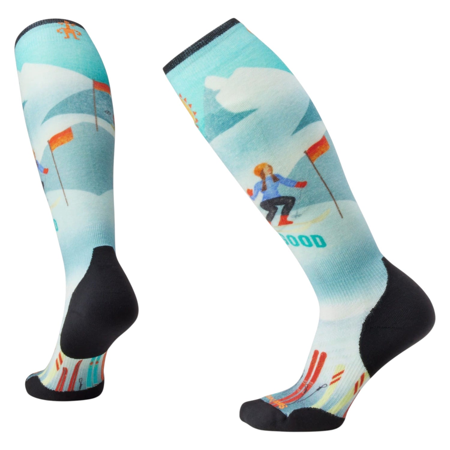 Ski Targeted Cushion Snow Bunny Print OTC Women Ski Socks