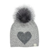 Knitted Heart Women Beanie