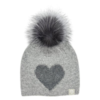 Knitted Heart Women Beanie