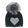Knitted Heart Women Beanie