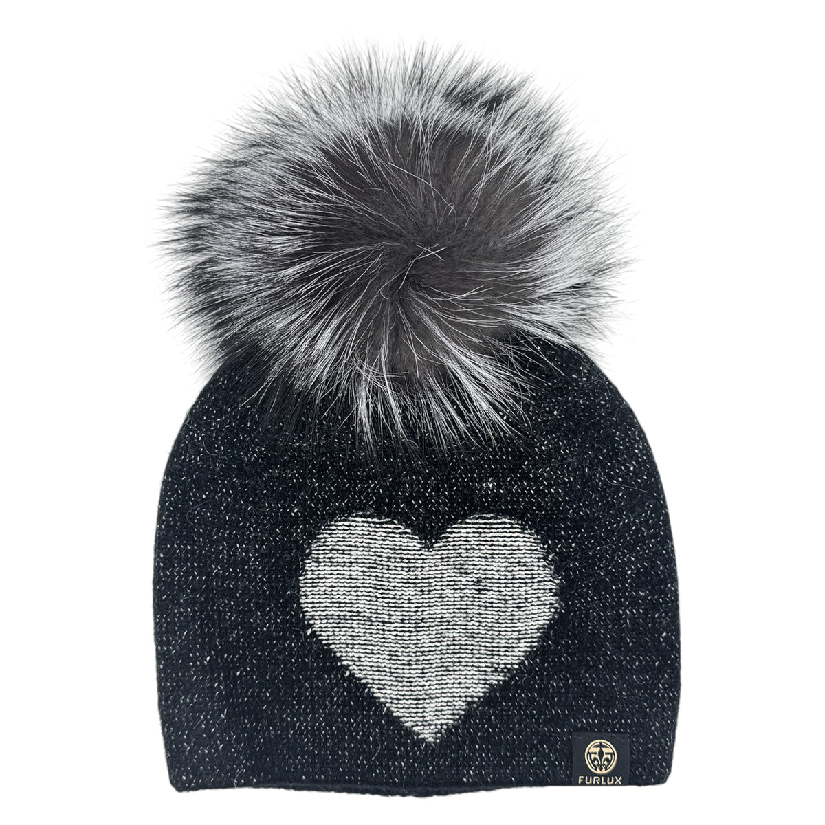 Knitted Heart Women Beanie