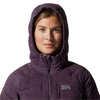 Stretchdown Hooded Jacket Women Mid Layer