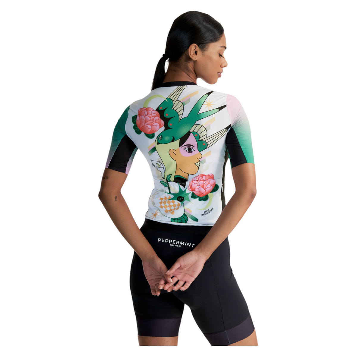 Maillot de Vélo de Route Manches Courtes Signature Femme