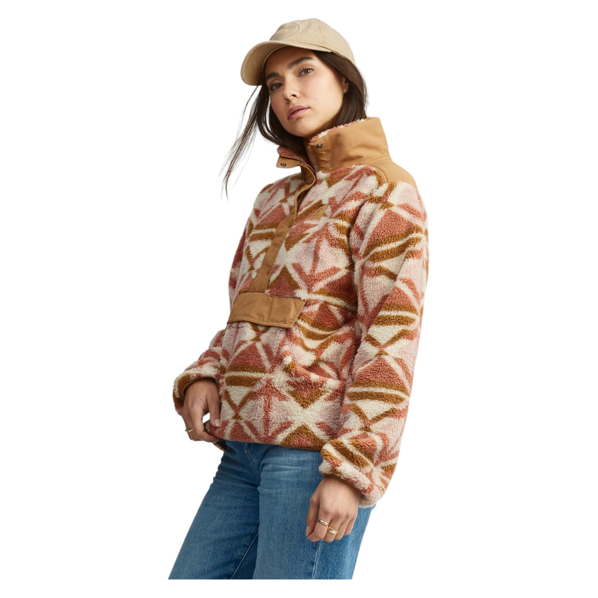 Quarter Snap Plush Women Sweater