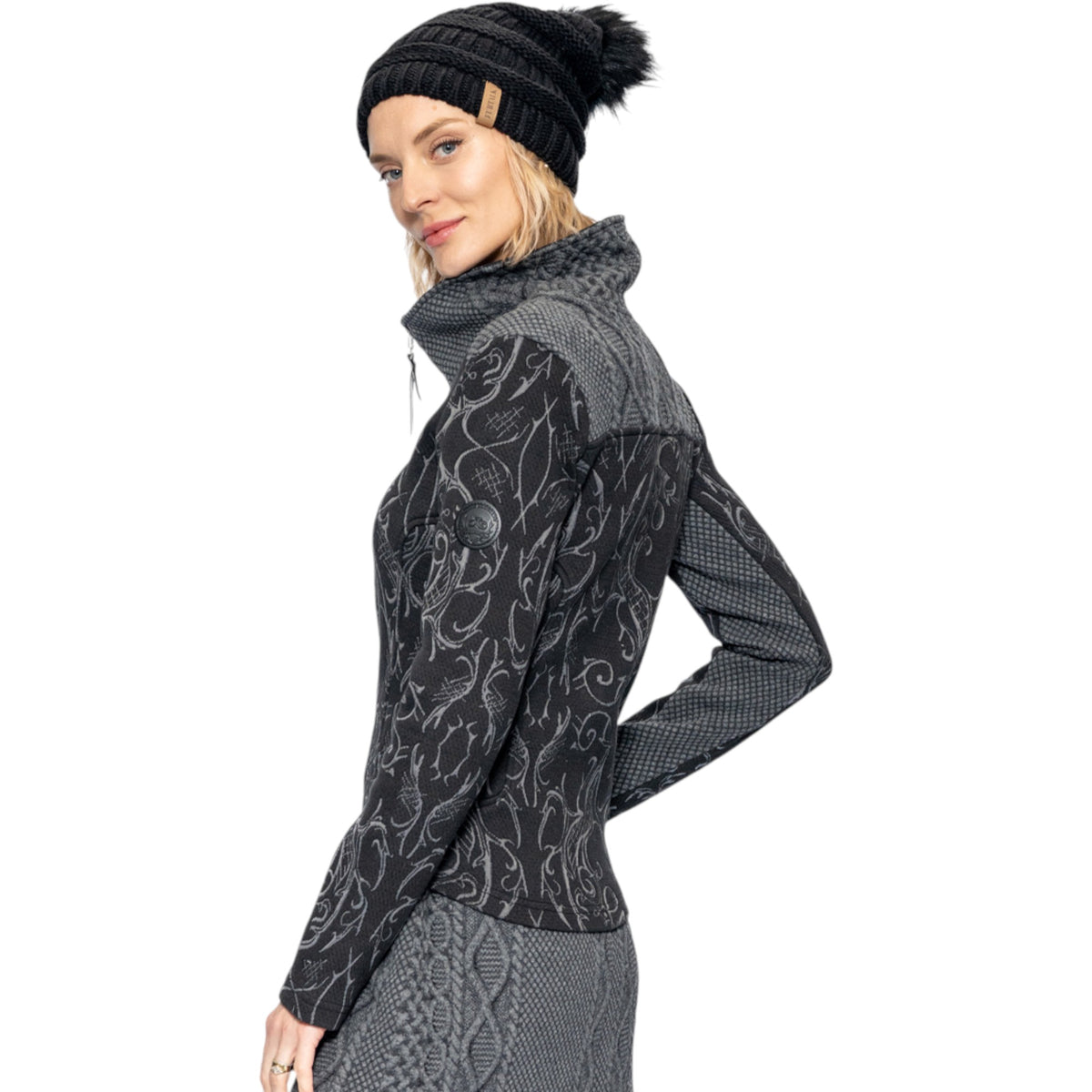 Tonia Debellis Noir/Charcoal Multi L