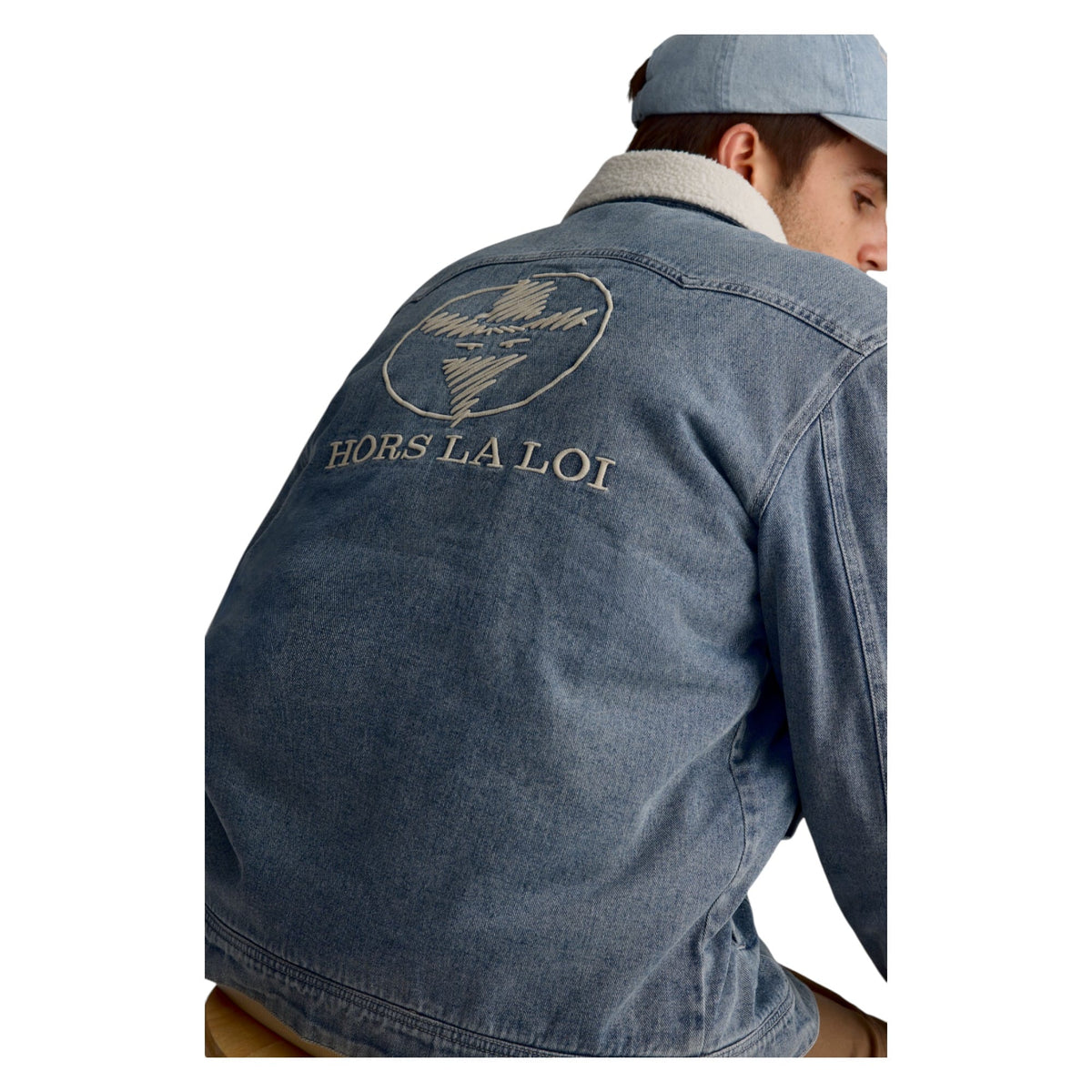 Chemise Denim avec Col en Sherpa Homme