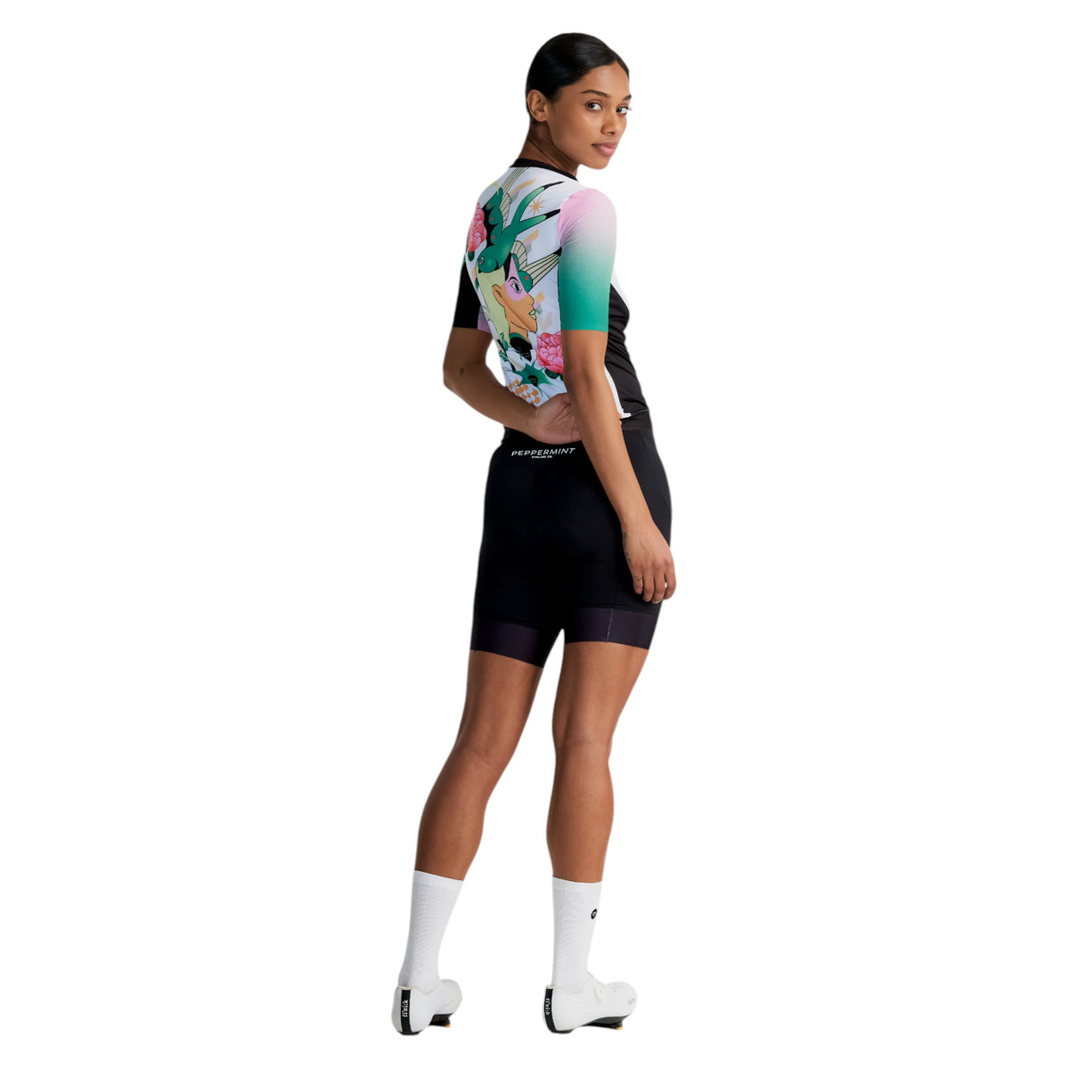 Maillot de Vélo de Route Manches Courtes Signature Femme