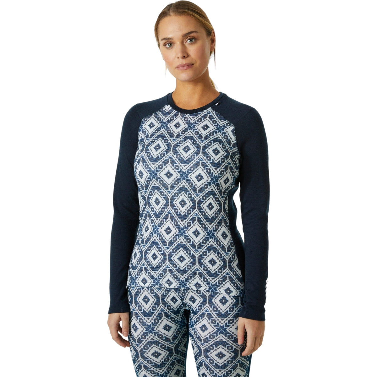 Haut de Sous-Vêtement Lifa Merino Midweight Print Crew Femme
