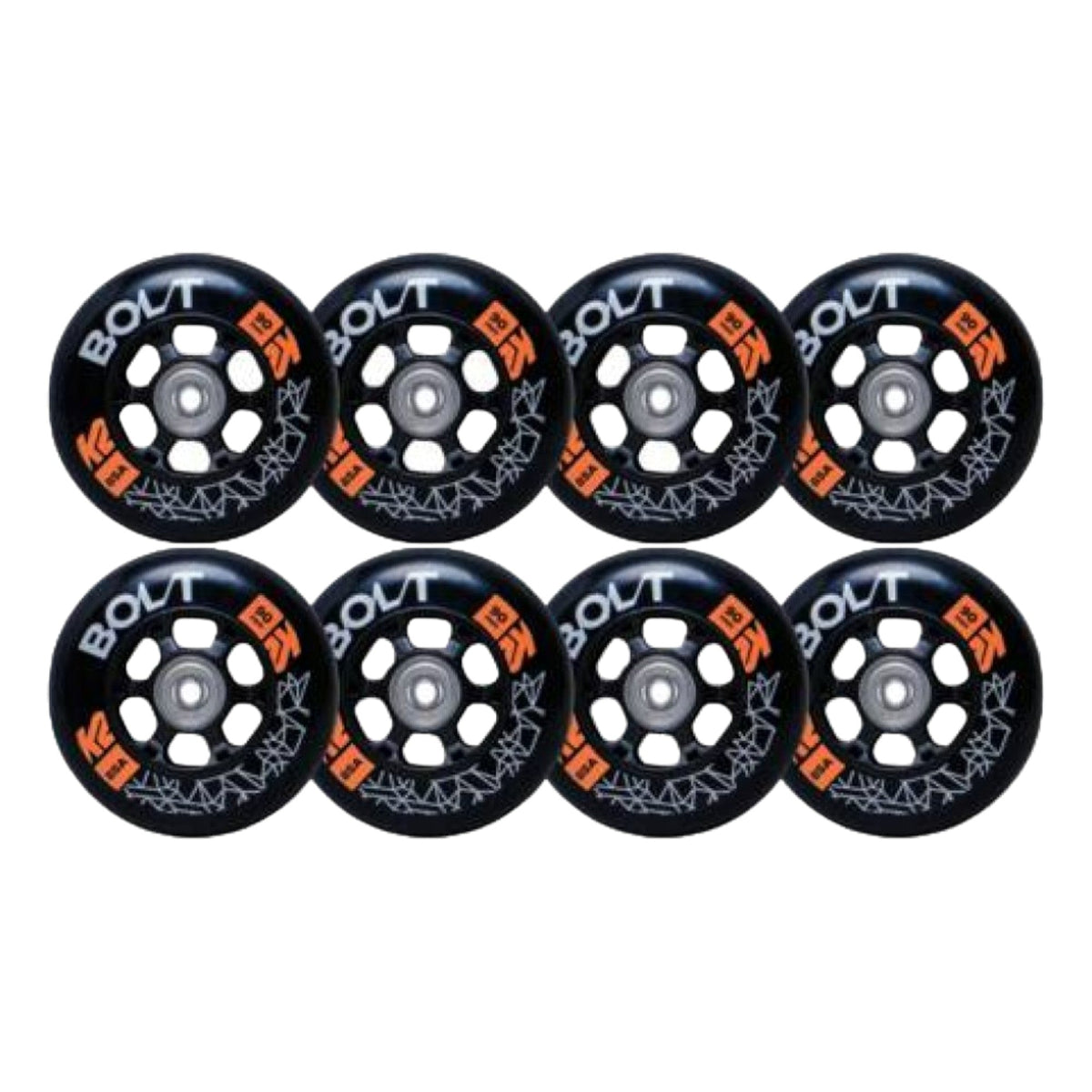 Roues de Patins Bolt Speed 90 mm/85A avec ILQ-9 (Paquet de 8 )