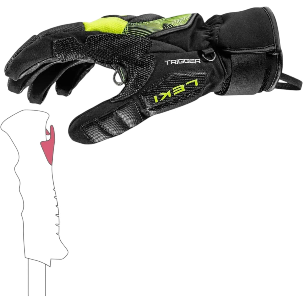 Leki Noir/Neon Jaune 10.5