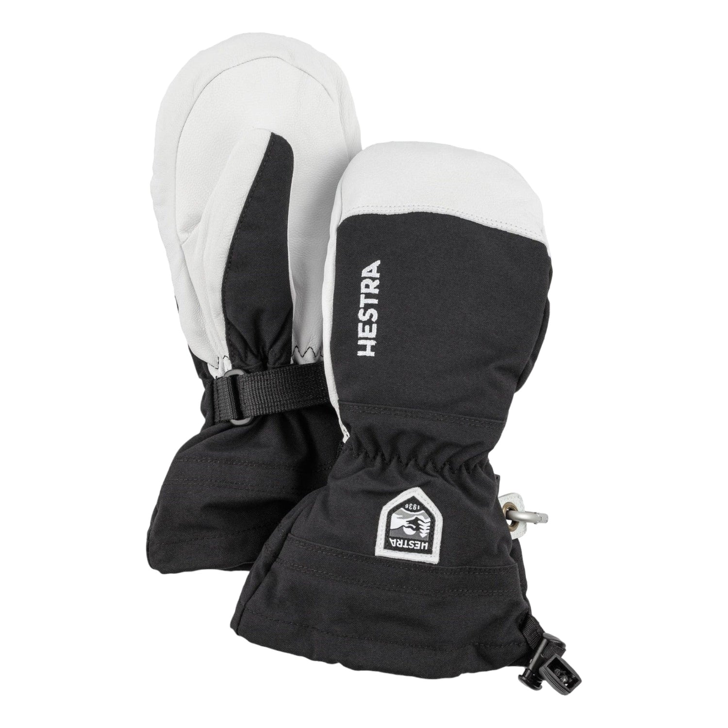 Army Leather Heli Ski Kids Mittens