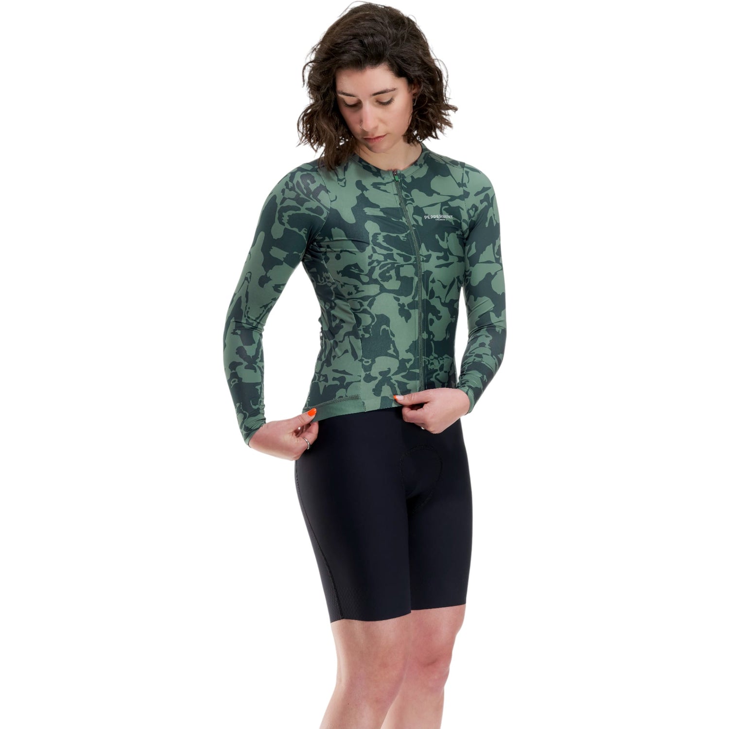Maillot de Vélo de Route Manches Longues Signature Femme
