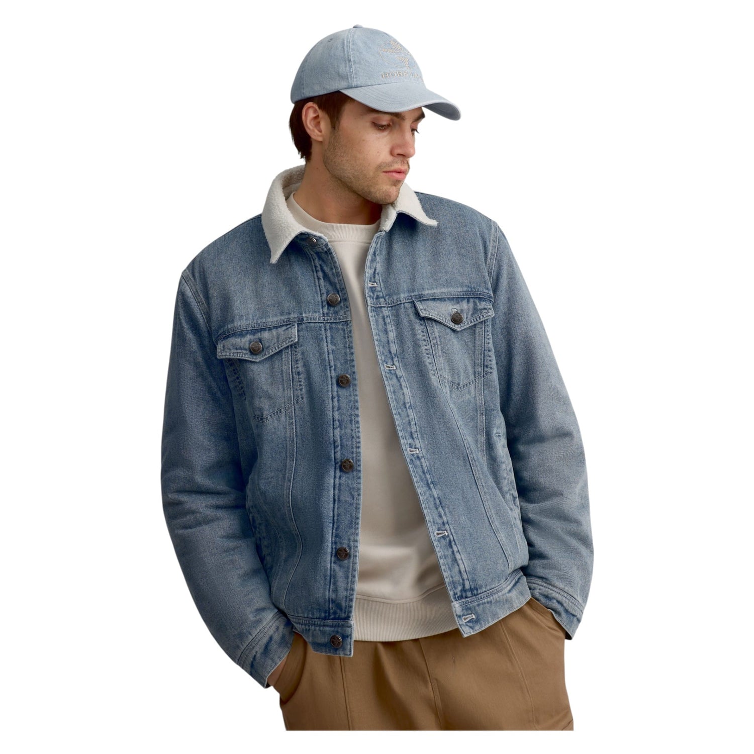 Men Sherpa Collar Overshirt