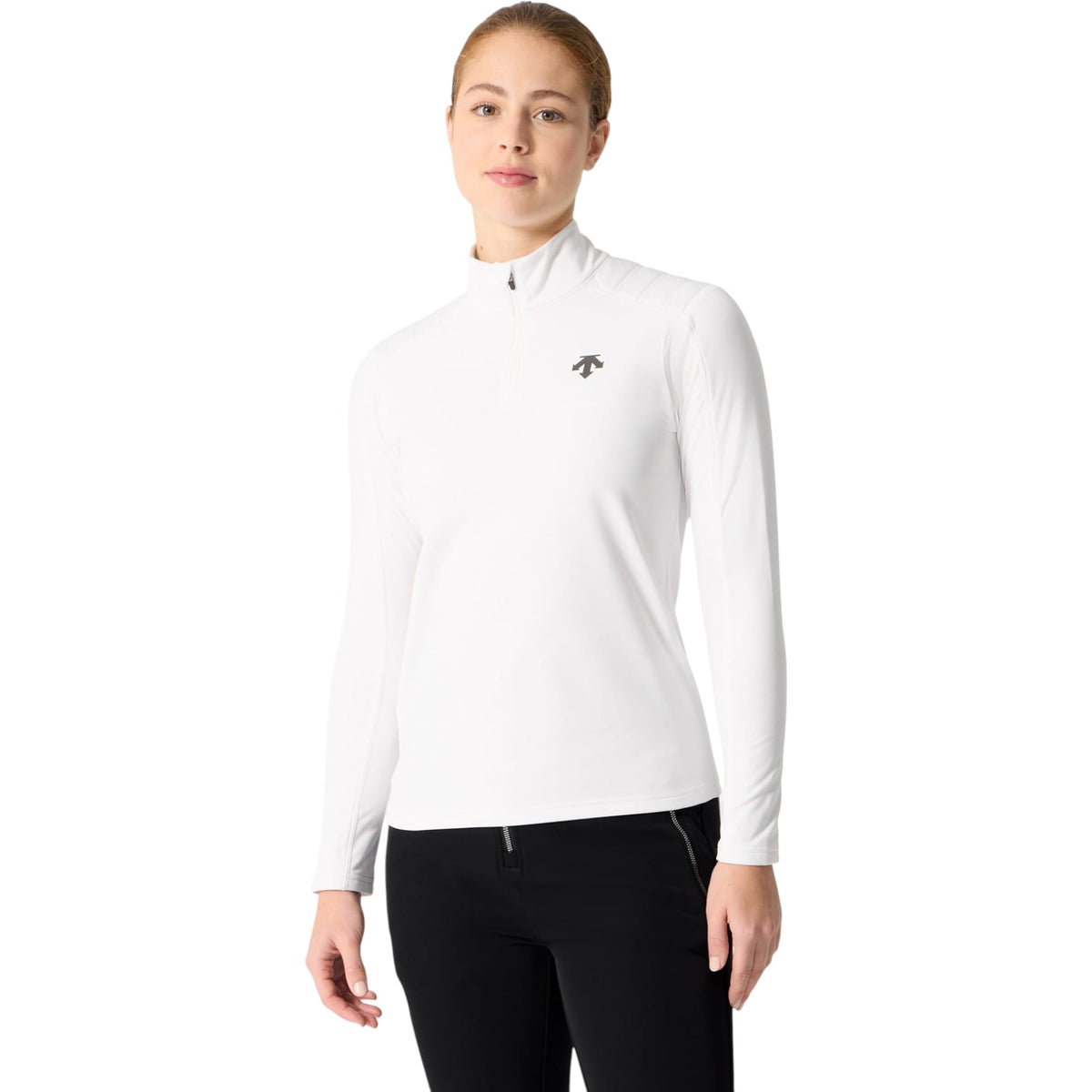 Chandail Manches Longues Shoulder Quilt T-Neck Femme