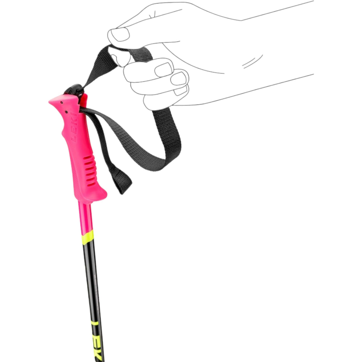 Leki Neon Rose/Noir 100