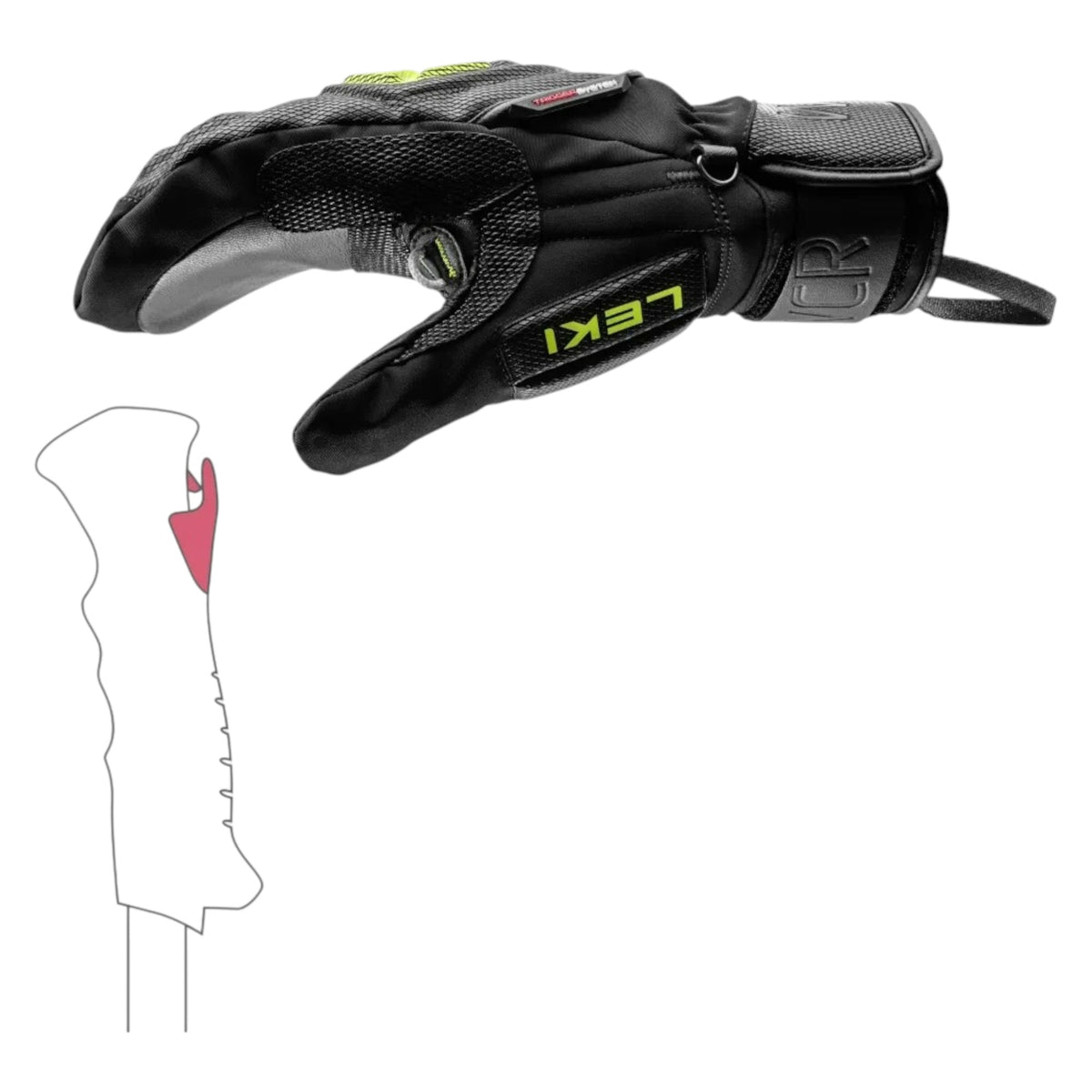 Leki Noir/Ice Lemon 10.5