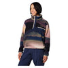 Helvetia II Printed Cropped Half Snap Fleece Women Pullover