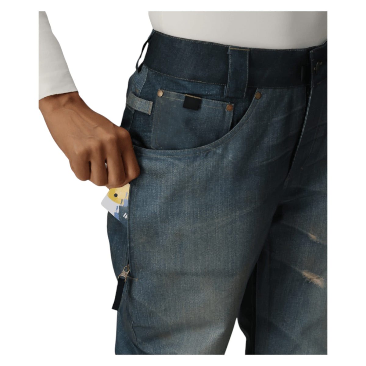 Deconstructed Denim Women Snow Pants