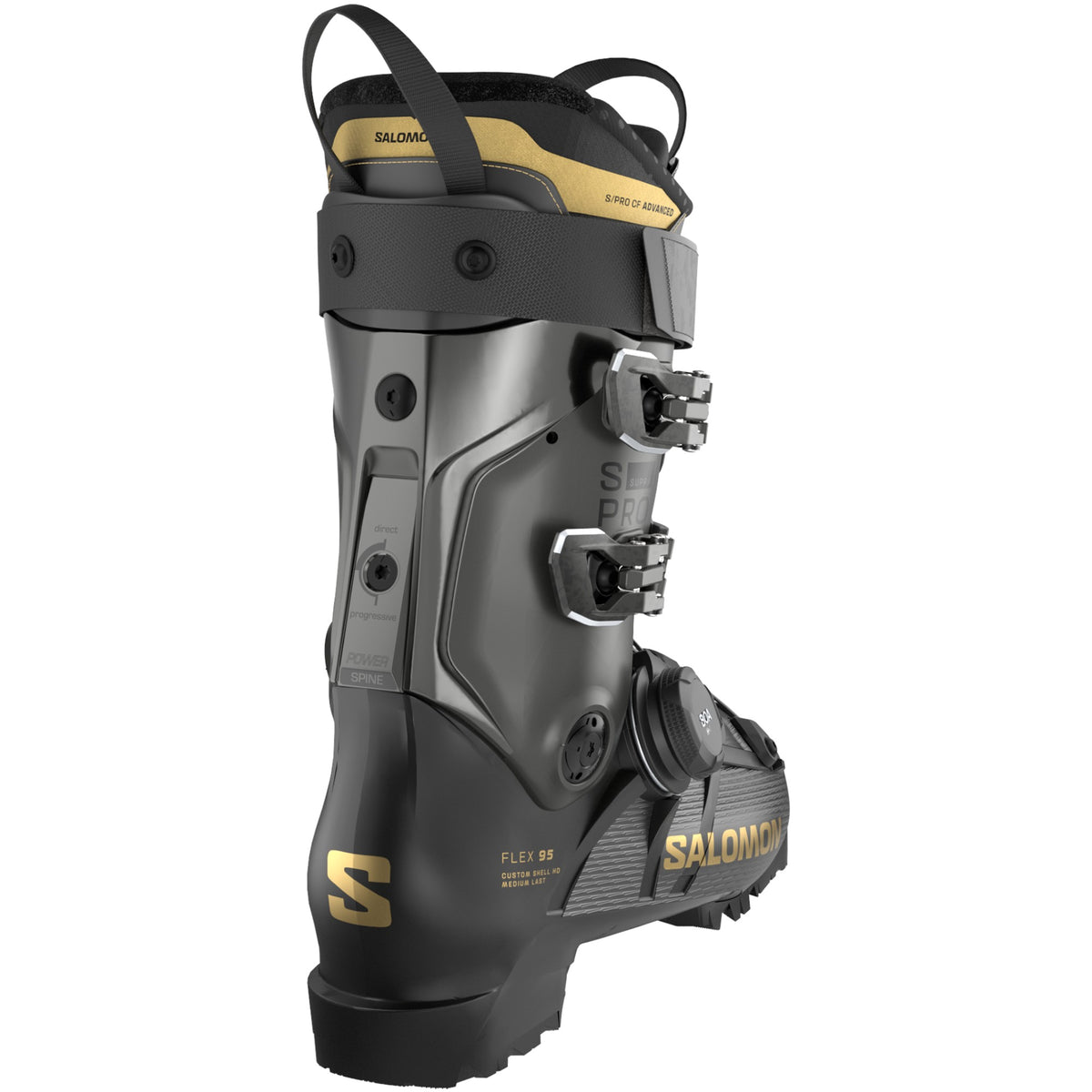 Salomon Noir/Beluga/Gold Met 22.5