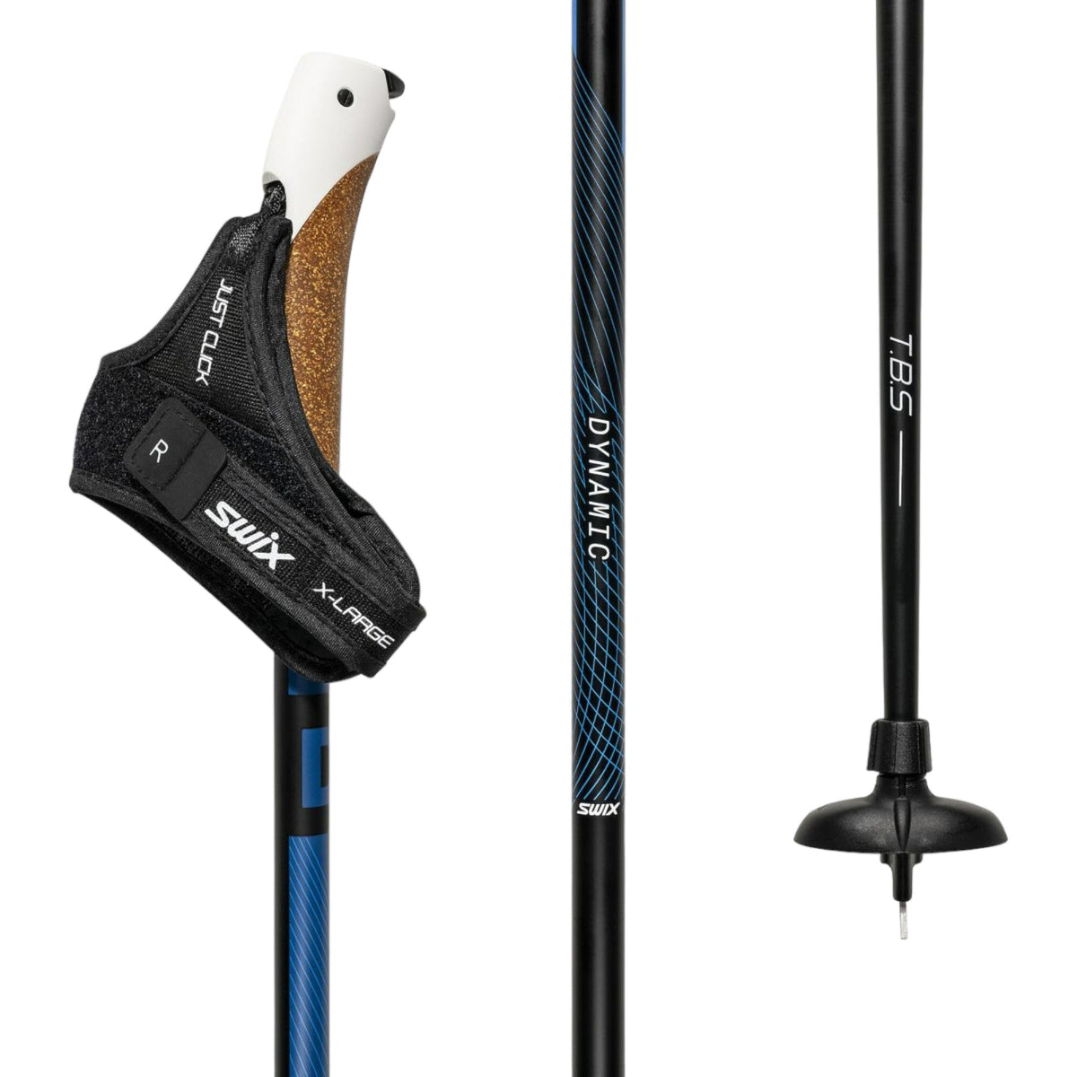 Bâtons de Ski de Fond Dynamic D2 Just Click Adulte