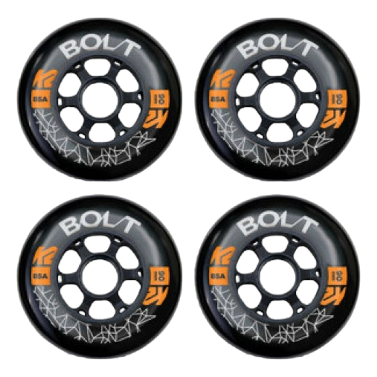 Bolt Speed 90 mm/85A Inline Skate Wheels (4-Pack)