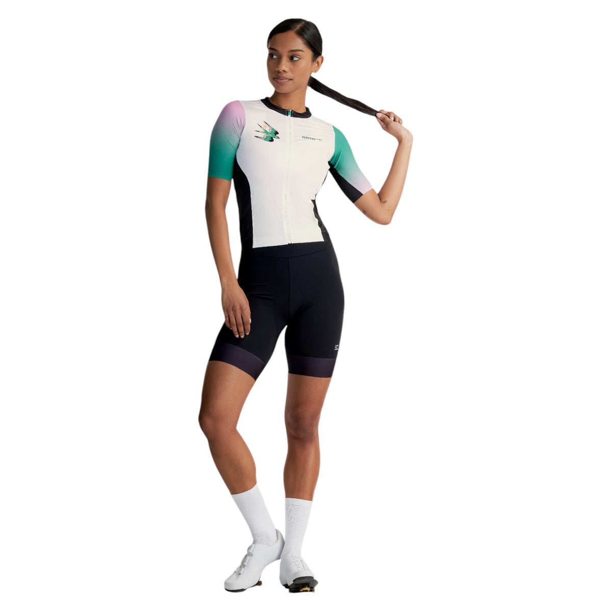 Maillot de Vélo de Route Manches Courtes Signature Femme