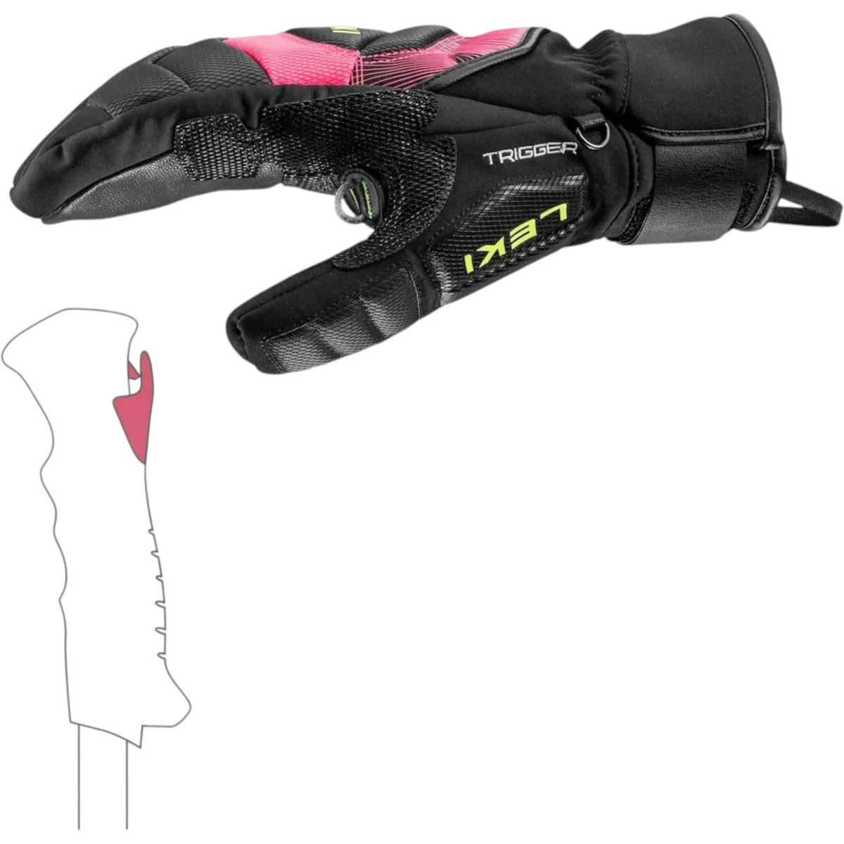 Leki Noir/Neon Rose 6.5