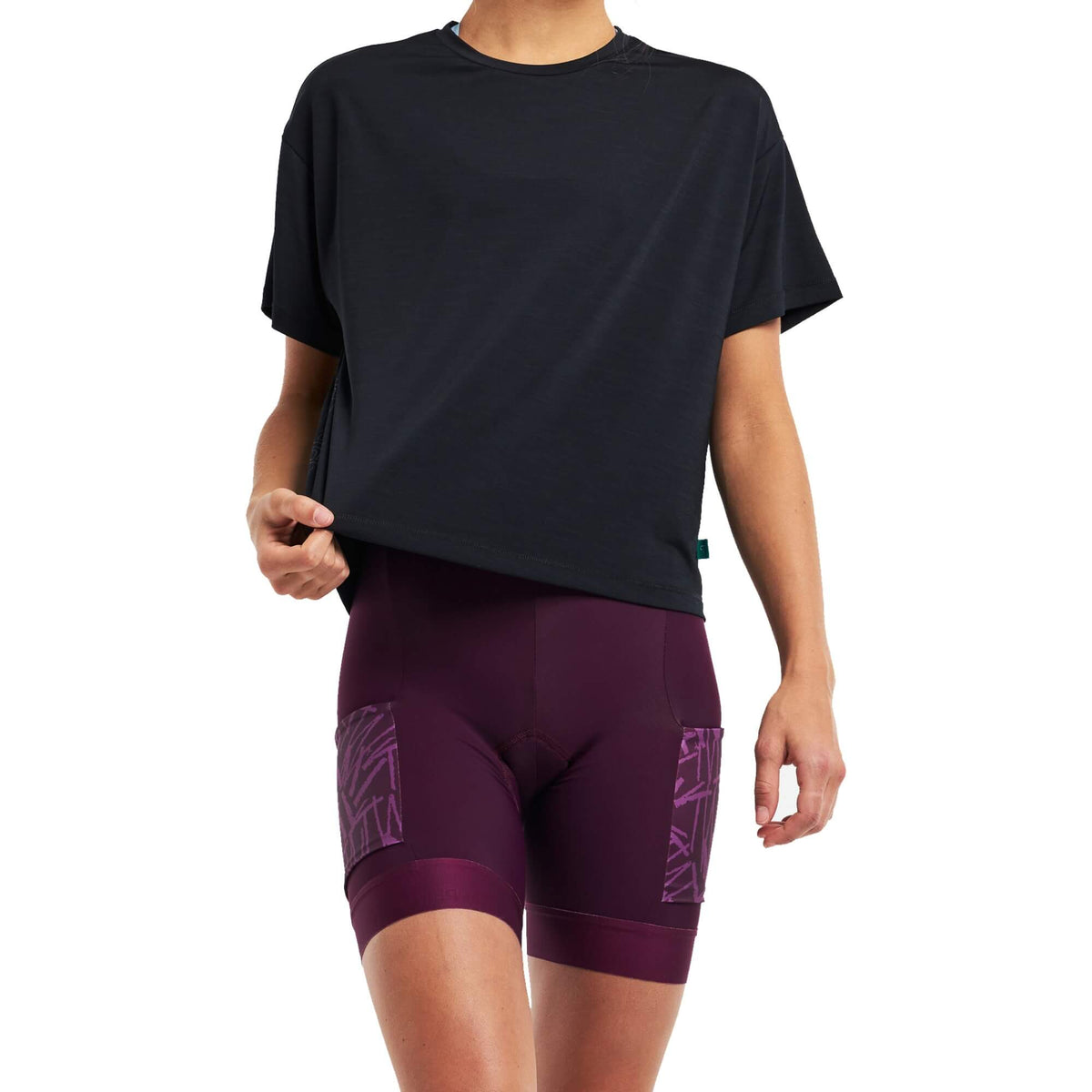 Maillot de Vélo de Montagne Manches Courtes Gravel Crop Femme