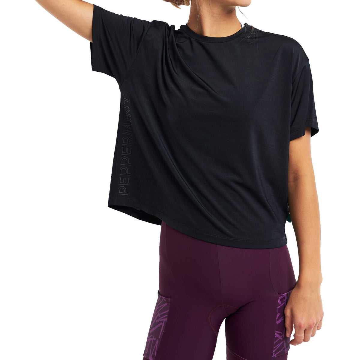 Maillot de Vélo de Montagne Manches Courtes Gravel Crop Femme