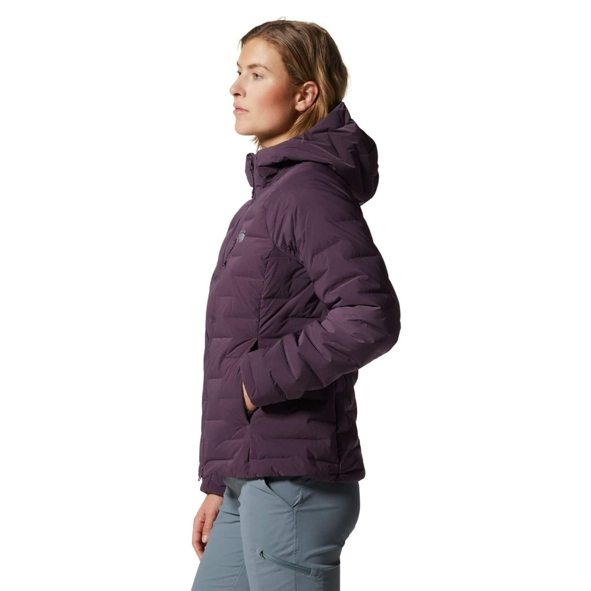 Stretchdown Hooded Jacket Women Mid Layer