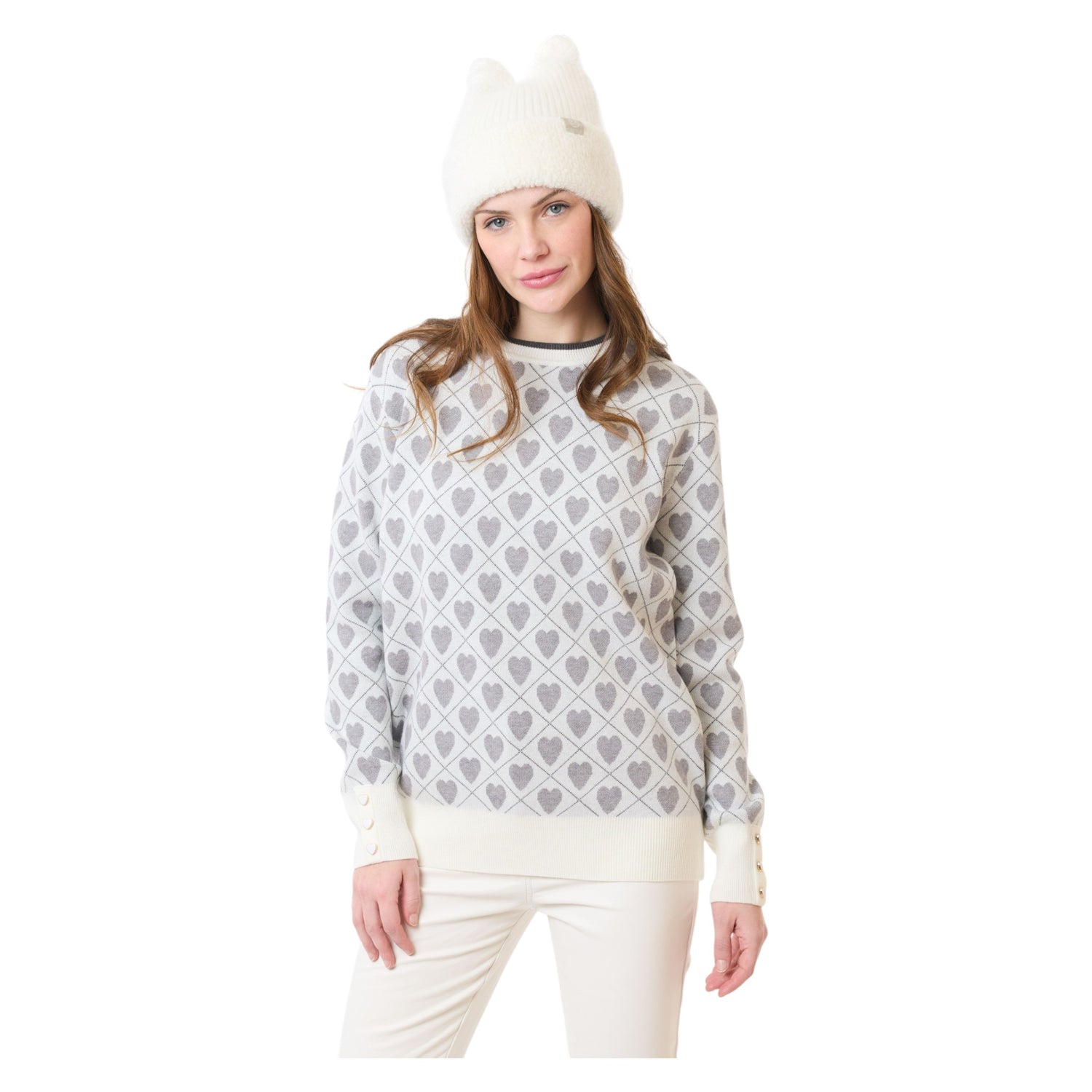 Chandail manches longues Argyle Femme