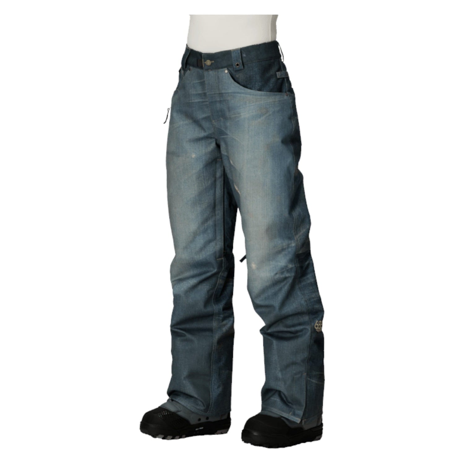 Deconstructed Denim Women Snow Pants