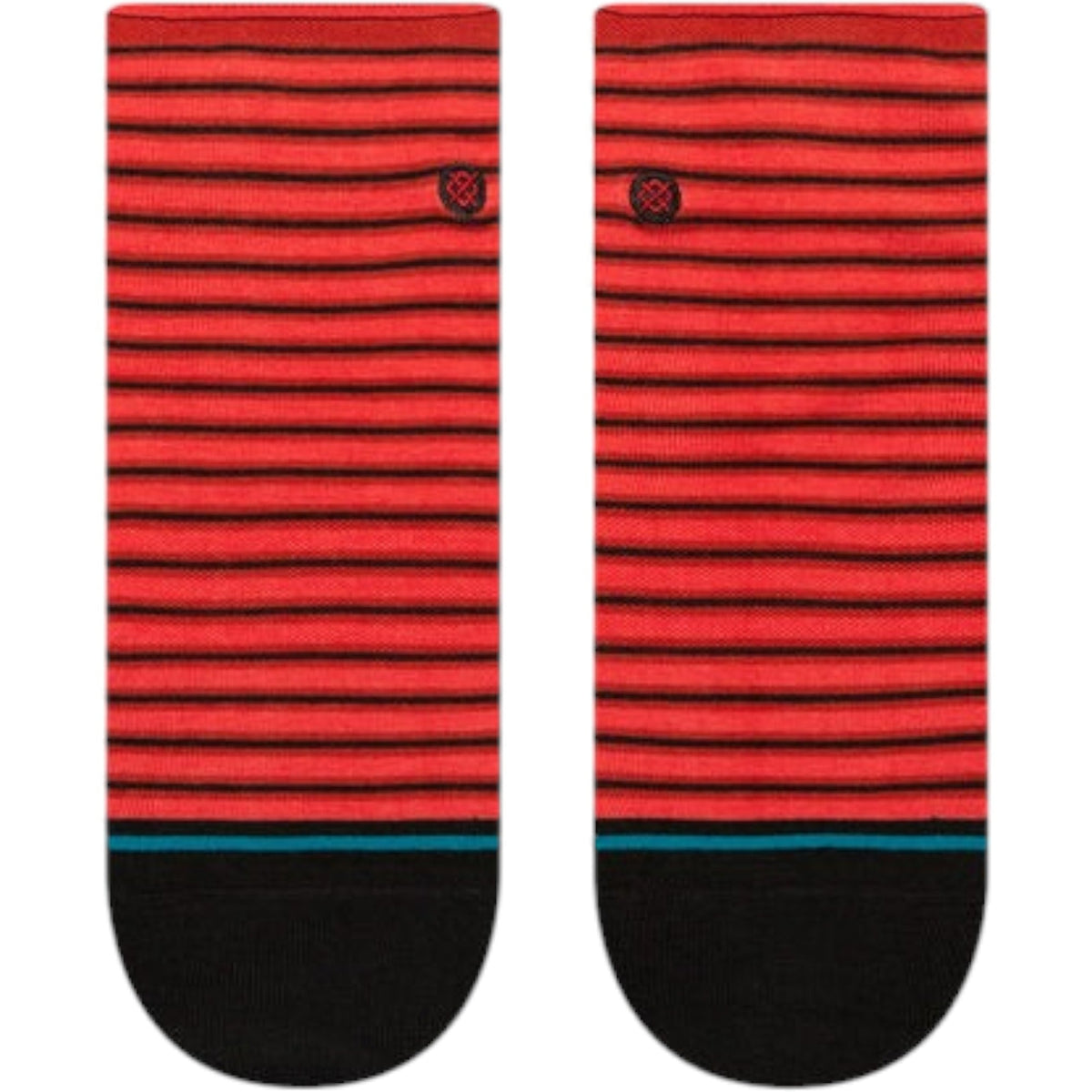 Bas Wo Red Fade Quater Femme