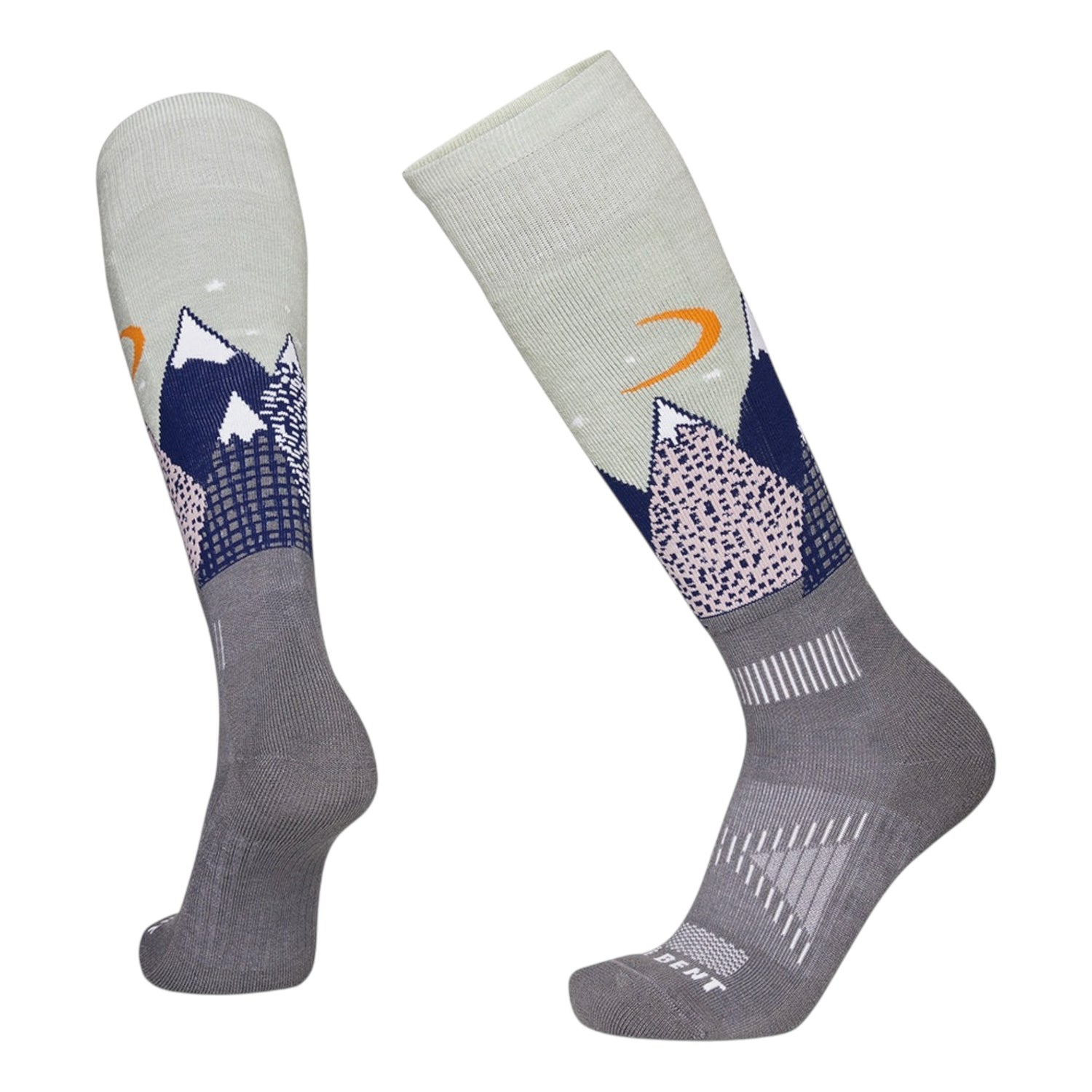 Light Cushion Snowy Mountains Kids Ski Socks